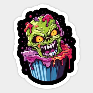 Zombie Cupcake Sticker